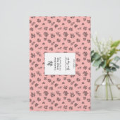 🌹🌿 Handgetekende Rozen & Bladeren Blush Zeepwrap (Staand voorkant)