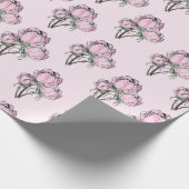 Handgetekende Rozen Cadeaupapier (Hoek)