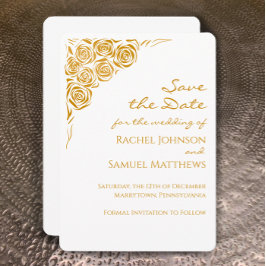 Handgetekende Rozen Modern Save the Date Wedding