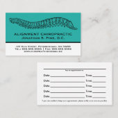 Handgetekende-ruggengraatchipset Afsprakenkaartje (Voorkant / Achterkant)