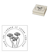 Handgetekende rustieke bloemen uit het bibliotheek rubberstempel (Gestempeld)