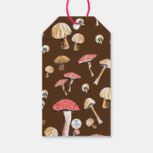 Handgetekende rustieke champignons Bruin Woodland Cadeaulabel (Achterkant)