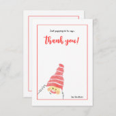 Handgetekende Santa Card Bedankkaart (Voorkant / Achterkant)