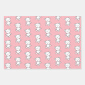 HANDGETEKENDE SCHAAPSTER EN TEDDYBEER CADEAUVERPAK INPAKPAPIER VEL (Voorkant 3)