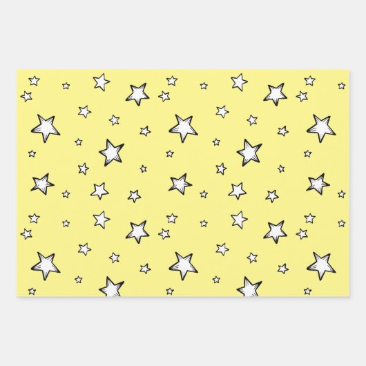 HANDGETEKENDE SCHAAPSTER EN TEDDYBEER CADEAUVERPAK INPAKPAPIER VEL (Voorkant 2)