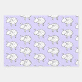 HANDGETEKENDE SCHAAPSTER EN TEDDYBEER CADEAUVERPAK INPAKPAPIER VEL (Voorkant)