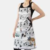 Handgetekende schattige cartoon naadloze afbeeldin schort (Insitu)