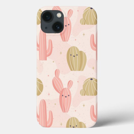 handgetekende schattige roze cactus Case-Mate iPhone case (Achterkant)