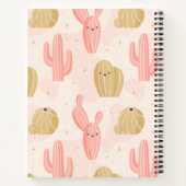 handgetekende schattige roze cactus notitieboek (Achterkant)