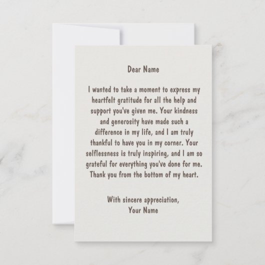 Handgetekende schattige witte kat en bloemen bedankkaart (Achterkant)