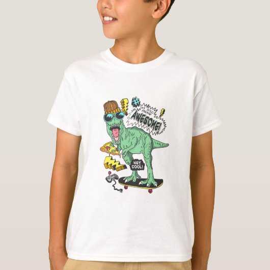 Handgetekende Schattigee dinosaurus - T-shirt (Voorkant)
