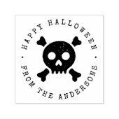 Handgetekende schedel Halloween Zelfinktende Stempel (Design)