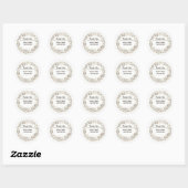 Handgetekende schets bakkerij Bedankt Ronde Sticker (Vel)