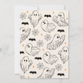 Handgetekende Sinaasappel A Little Boo Baby shower Kaart (Achterkant)