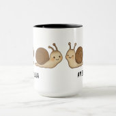Handgetekende Slak Aangepaste Mop Cute Mok (Midden)