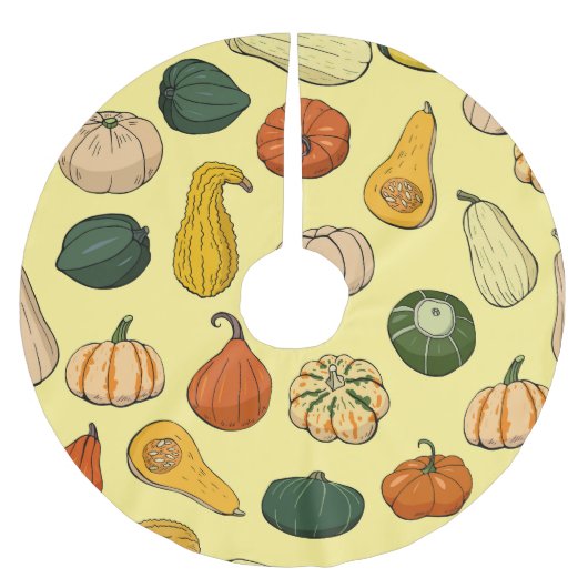 Handgetekende squashes, naadloos moestuin. kerstboom rok (Voorkant)