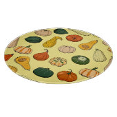 Handgetekende squashes, naadloos moestuin. snijplank (Hoek)