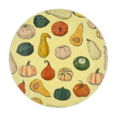 Handgetekende squashes, naadloos moestuin. snijplank (Voorkant)