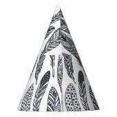 Handgetekende stamveren, patroon. feesthoedjes (Achterkant)