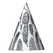 Handgetekende stamveren, patroon. feesthoedjes (Voorkant)