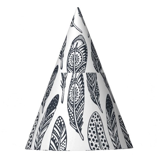 Handgetekende stamveren, patroon. feesthoedjes (Voorkant)