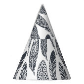 Handgetekende stamveren, patroon. feesthoedjes (Links)