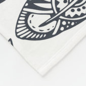 Handgetekende stamveren, patroon. fleece deken (Hoek)
