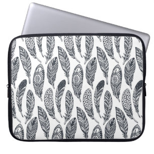 Handgetekende stamveren, patroon. laptop sleeve
