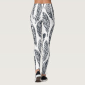 Handgetekende stamveren,  patroon. leggings (Achterkant)