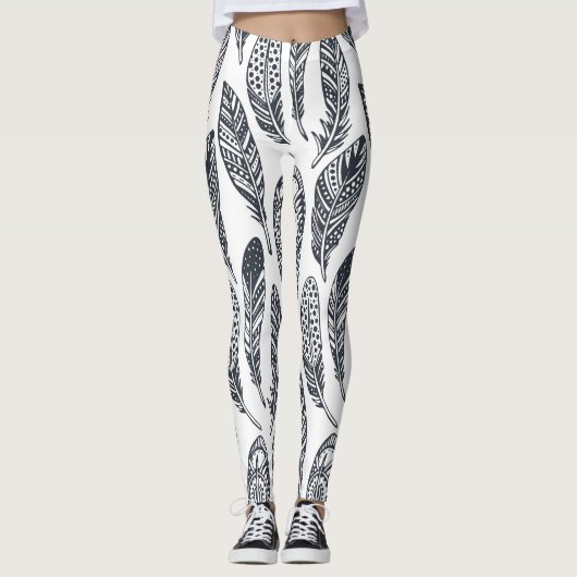 Handgetekende stamveren,  patroon. leggings (Voorkant)
