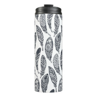 Handgetekende stamveren, patroon. thermosbeker