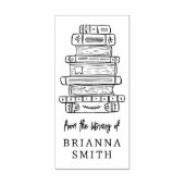 Handgetekende stapel boeken Cute van de bibliothee Rubberstempel (Afrduk)