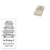 Handgetekende stapel boeken Cute van de bibliothee Rubberstempel (Gestempeld)