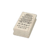 Handgetekende stapel boeken Cute van de bibliothee Rubberstempel (Stempel)