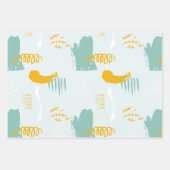 Handgetekende sterren met kleine letters rood groe inpakpapier vel (Voorkant 2)