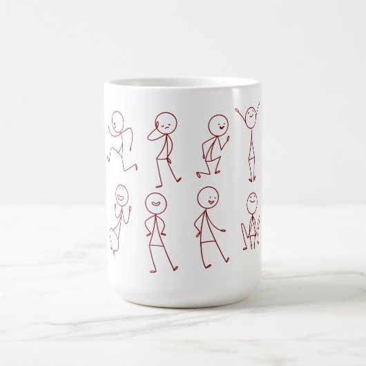 Handgetekende Stickman Collectie Mok (Center)