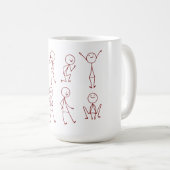 Handgetekende Stickman Collectie Mok (Voorkant rechts)