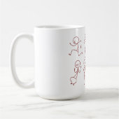 Handgetekende Stickman Collectie Mok (Links)