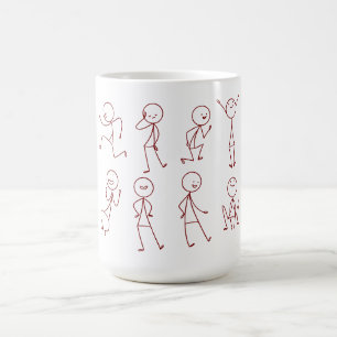 Handgetekende Stickman Collectie Mok