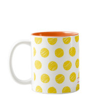 Handgetekende Stippen Gepersonaliseerde naam Geel 