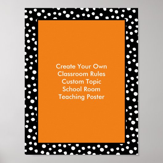Handgetekende Stippen  klaslokaal Poster (Voorkant)