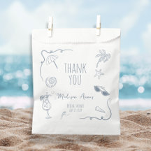 Handgetekende stranddankkaart Bruidsa Shower