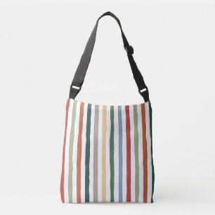 Handgetekende strepen in art nouveau-geïnspireerde crossbody tas