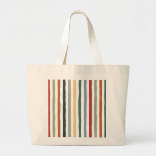 Handgetekende strepen in art nouveau-geïnspireerde grote tote bag