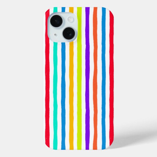 Handgetekende strepen in felle pop art kleuren Case-Mate iPhone case (Achterkant)