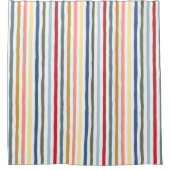 Handgetekende strepen in moderne kleuren uit het m douchegordijn (Voorkant)