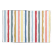 Handgetekende strepen in moderne kleuren uit het m kussensloop (Achterkant)