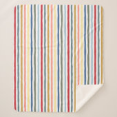 Handgetekende strepen in moderne kleuren uit het m sherpa deken (Voorkant)