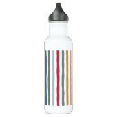 Handgetekende strepen in moderne kleuren uit het m waterfles  (Links)
