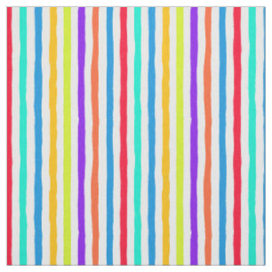 Handgetekende strepen in Pop Art Shades Stof